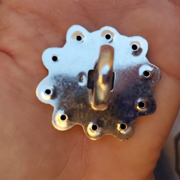 New Oversized Sodalite & Blue Topaz 925 Silver Statement Ring. - Picture 12 of 15